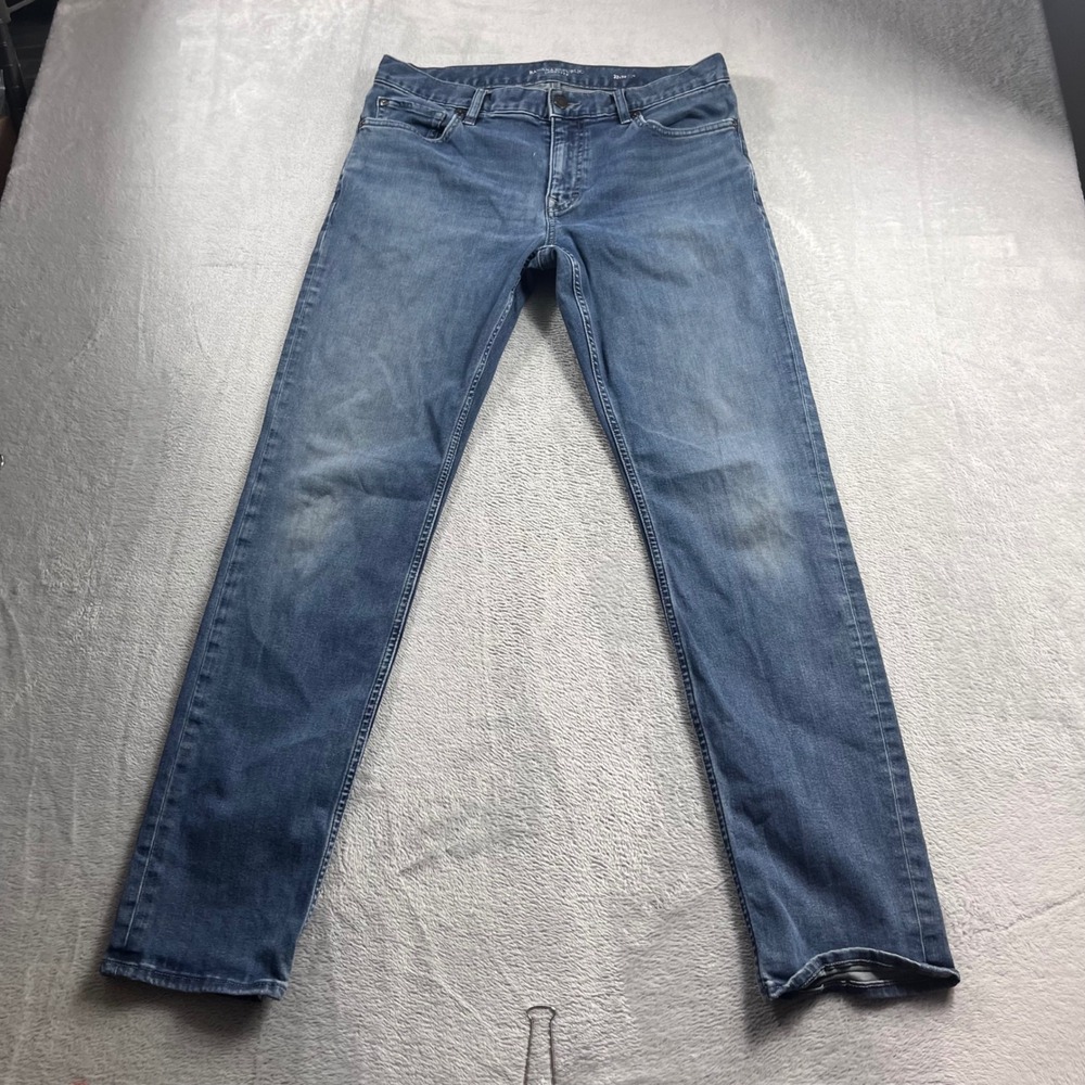 Banana Republic Traveler Jeans Mens 32x32 Slim Fit Medium Wash Blue Denim